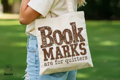 Sarcastic Bookmarks Are For Quitters Funny Bookish Typograph Product Image 2