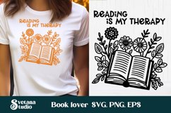 Book flower SVG | Book lover SVG | Book lover quotes Product Image 1