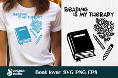 Book flower SVG | Book lover SVG | Book lover quotes Product Image 1