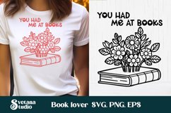 Book flower SVG | Book lover SVG | Book lover quotes Product Image 1
