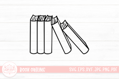 Book Lineart Clipart SVG Cut File Product Image 1
