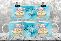 Books and Coffee Gnome - Coffee Mug Wrap - PNG Design Product Image 1