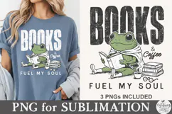 Books and coffee fuel my soul Png design Product Image 2