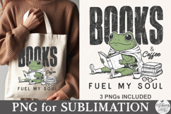 Books and coffee fuel my soul Png design Product Image 4