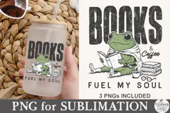 Books and coffee fuel my soul Png design Product Image 5