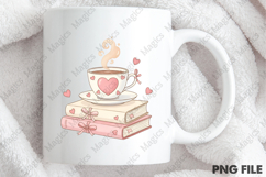 Books And Coffee Valentine Png Product Image 4