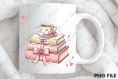 Books And Coffee Valentine Png Product Image 4