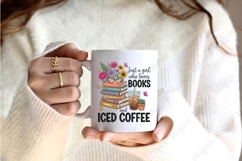 Books and Iced Coffee Lover Sublimation PNG Design File Product Image 2