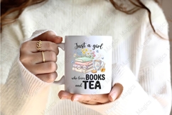 Books and Tea Lover Pastel Reader Sublimation PNG Design Product Image 2