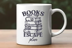 Books Are My Escape Plan SVG PNG | Book Lover Reading Design Product Image 2