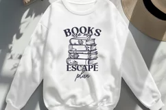 Books Are My Escape Plan SVG PNG | Book Lover Reading Design Product Image 3