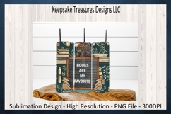 Books Are My Favorite 20oz Tumbler Wrap, Car Coaster Product Image 1