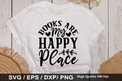 Books Are My Happy Place - Book Lover SVG Design Product Image 1