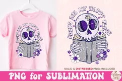 Books Are My Happy Place PNG, Book lover sublimation Product Image 1