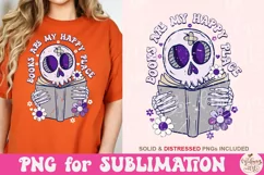 Books Are My Happy Place PNG, Book lover sublimation Product Image 3