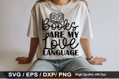 Books Are My Love Language - Reading SVG Design Product Image 1