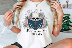 Books Are My Therapy PNG, Funny Book Lover PNG Product Image 2