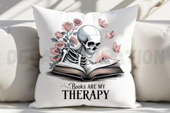 Books Are My Therapy Sublimation PNG Product Image 3
