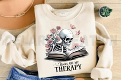 Books Are My Therapy Sublimation PNG Product Image 2