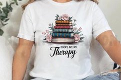 Books Are My Therapy Sublimation PNG Product Image 2