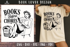 Books Before Chores Book lover SVG PNG