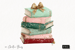 Brush Stroke Christmas Books Clipart | Preppy Christmas PNG Product Image 1