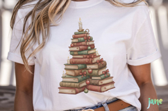 Books Christmas Tree Clipart Sublimation Product Image 2