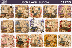 Book Lover Sublimation Bundle | Book Quotes Tag Printable Product Image 2