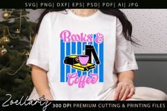 Books Coffee SVG Happy Book Lover Bookish T-shirt Mug Design Product Image 1