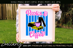 Books Coffee SVG Happy Book Lover Bookish T-shirt Mug Design Product Image 6