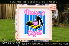 Books Coffee SVG Happy Book Lover Bookish T-shirt Mug Design Product Image 6