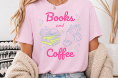 Books &amp; Coffee PNG, Cute Book Lover Sublimation Design Product Image 3