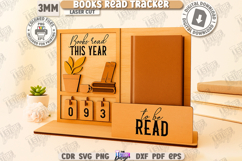 Books Read Trackers Laser Cut Bundle|Bookshelf Decor|Library Product Image 4