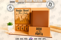 Books Read Trackers Laser Cut Bundle|Bookshelf Decor|Library Product Image 5