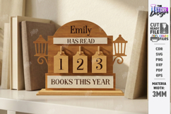 Books Read Tracker Laser Cut | Home Library | Bookish Decor Product Image 1
