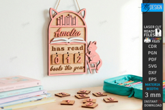 Kids Book Reading Tracker Laser Cut | Book Reading Progress Product Image 1