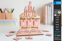 Kids Book Reading Tracker Laser Cut | Book Reading Progress Product Image 1