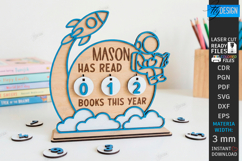Kids Book Reading Tracker Laser Cut | Book Reading Progress Product Image 1