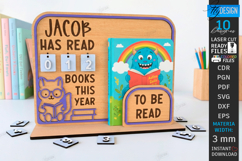 Kids Book Reading Tracker Laser Cut Bundle |Reading Progress Product Image 14