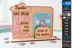 Kids Book Reading Tracker Laser Cut | Book Reading Progress Product Image 1