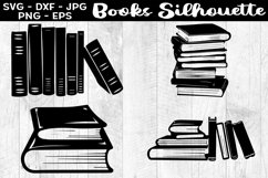 Books Silhouettes SVG EPS PNG Product Image 1