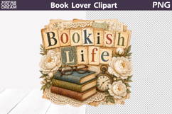 Bookish Life Clipart | Reading Sublimation Product Image 1
