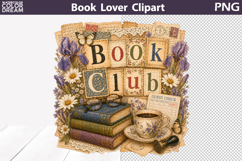 Book Club Clipart | Cozy Reading Sublimation Product Image 1