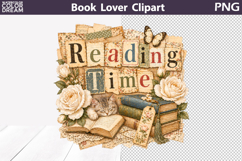 Reading Time Clipart | Book Sublimation Product Image 1