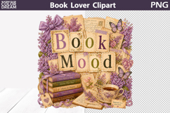Book Mood Clipart | Cozy Reader Sublimation Product Image 1