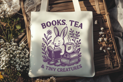 Cottagecore Animal Bookish SVG Bundle, 8 Cute Reading Quotes Product Image 10