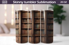 Books Tumbler Wrap | Books Lover Tumbler Sublimation Design Product Image 1