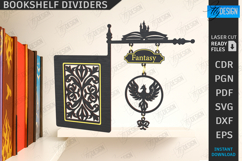 Bookshelf Dividers Laser Cut Bundle | Library Shelf Dividers Product Image 4
