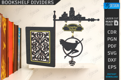 Bookshelf Divider Laser Cut|Library Shelf Divider|Home Decor Product Image 1