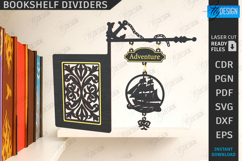 Bookshelf Dividers Laser Cut Bundle | Library Shelf Dividers Product Image 5